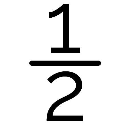 1 half symbol